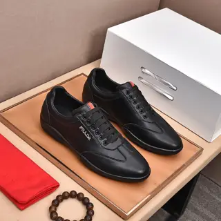 Prada casual sports shoes upper Italian imported calfskin breathable leather lining @