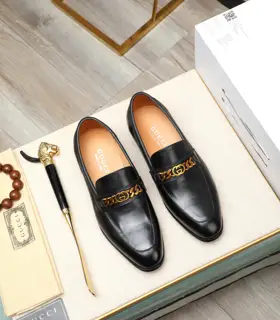 Gucci formal leather shoes Italy imported cowhide + top imported water-dyed cowhide lining