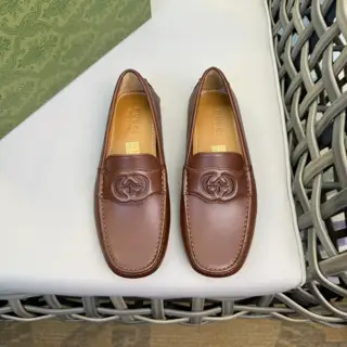 Gucci Loafers|Top quality|Original Double G embossed cowhide fabric|Inner lining and