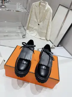 Hermes thick-soled tassel loafers Mary Jane shoes are simple
