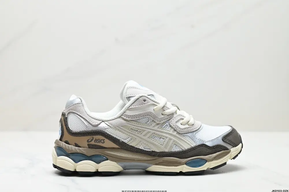 ASICS/Asics GEL-NYC 2055 breathable mesh upper with some synthetic leather material. Adopts 1203A789-101