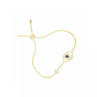 Apm monaco diamond-studded devil’s eye bracelet. The lucky eye has a unique and elegant