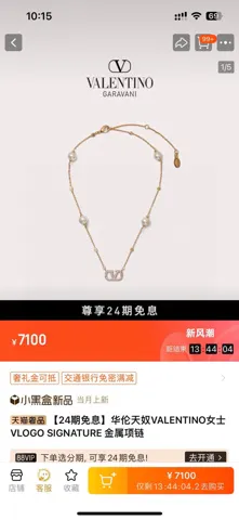 Valentino Necklace Bracelet Earrings