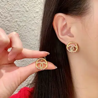 Chanel second-hand double C earrings