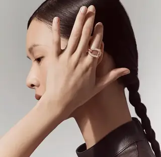 V gold material Size: 678 Hermès oval OT ring ZP version