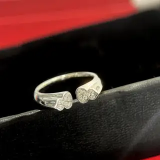 Qeelin jewelry ring limited edition full diamond double gourd open ring