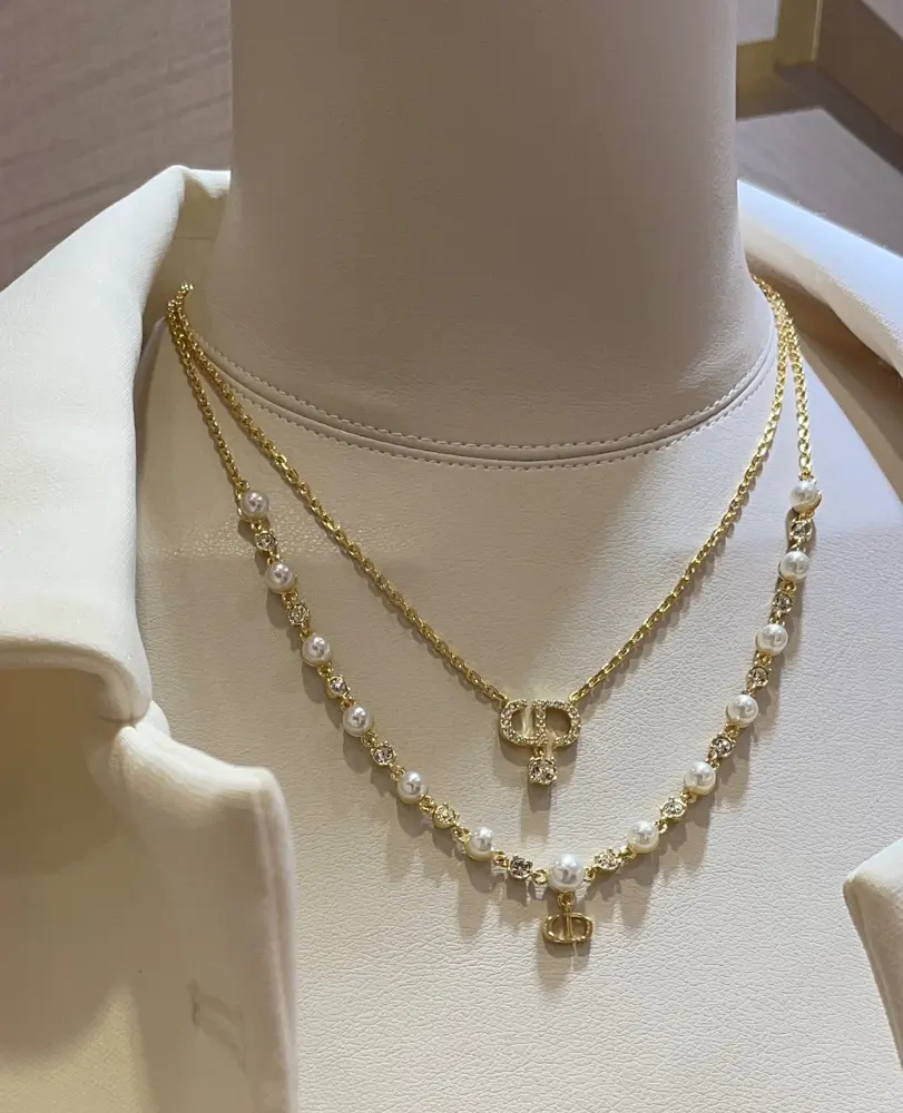 [Dior’s latest double-layer necklace] consistent ZP brass material