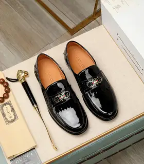 Gucci formal leather shoes Italy imported cowhide + top imported water-dyed cowhide lining