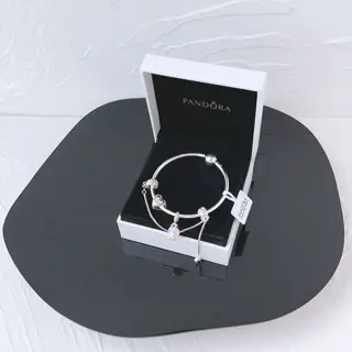 Pandora pink heart bracelet set