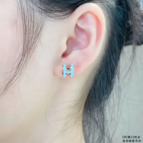 Hermès Mini H Linlang Earrings