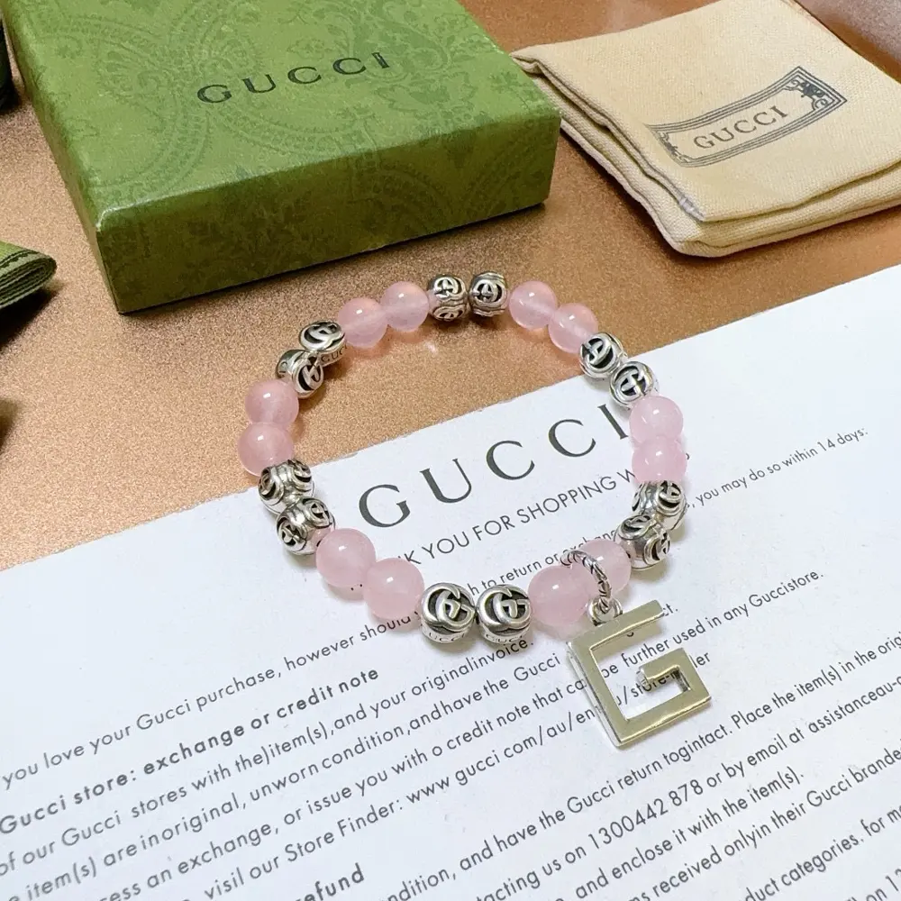 Gucci bracelets for men and women. The latest natural rose quartz bracelets are of a higher