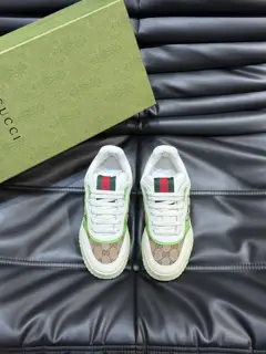 Gucci Re-Web series Men’s webbing leather sneakers