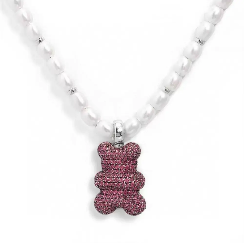Apm monaco official Yummy red pearl couple necklace