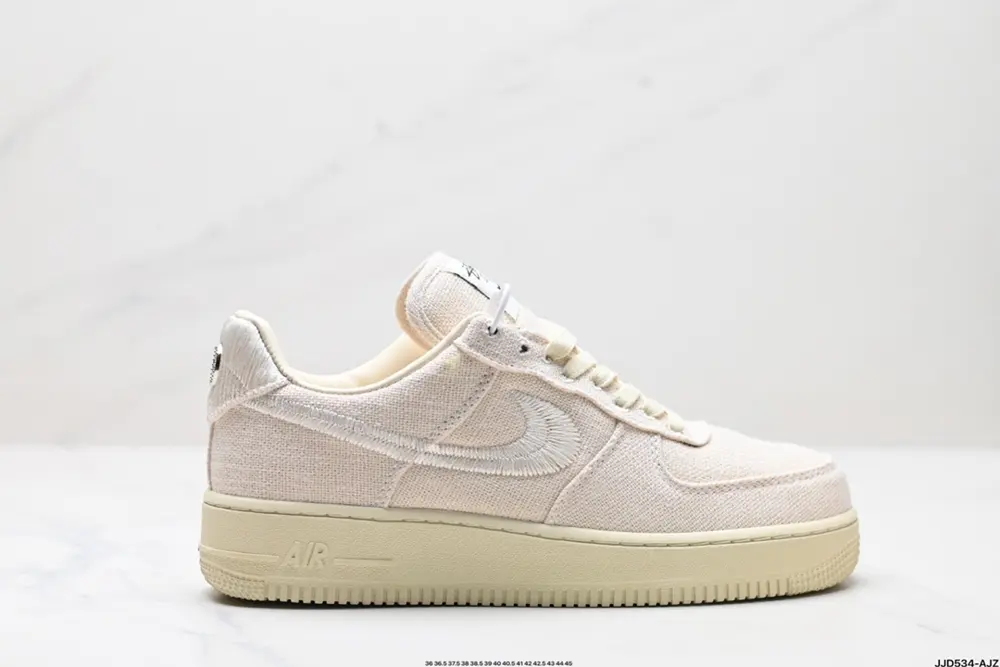 Nike Stussy x NK Air Force 1 ‘07 “White Cool” Stussy co-branded Air Force One low-top CZ9084-001