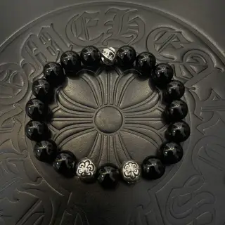 Chrome Hearts Classic Retro Multi-element Obsidian Bracelet