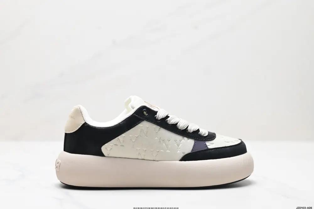 MLB retro thick-soled contrasting color large logo bread shoes warm height-enhancing 3ASXBMNAN