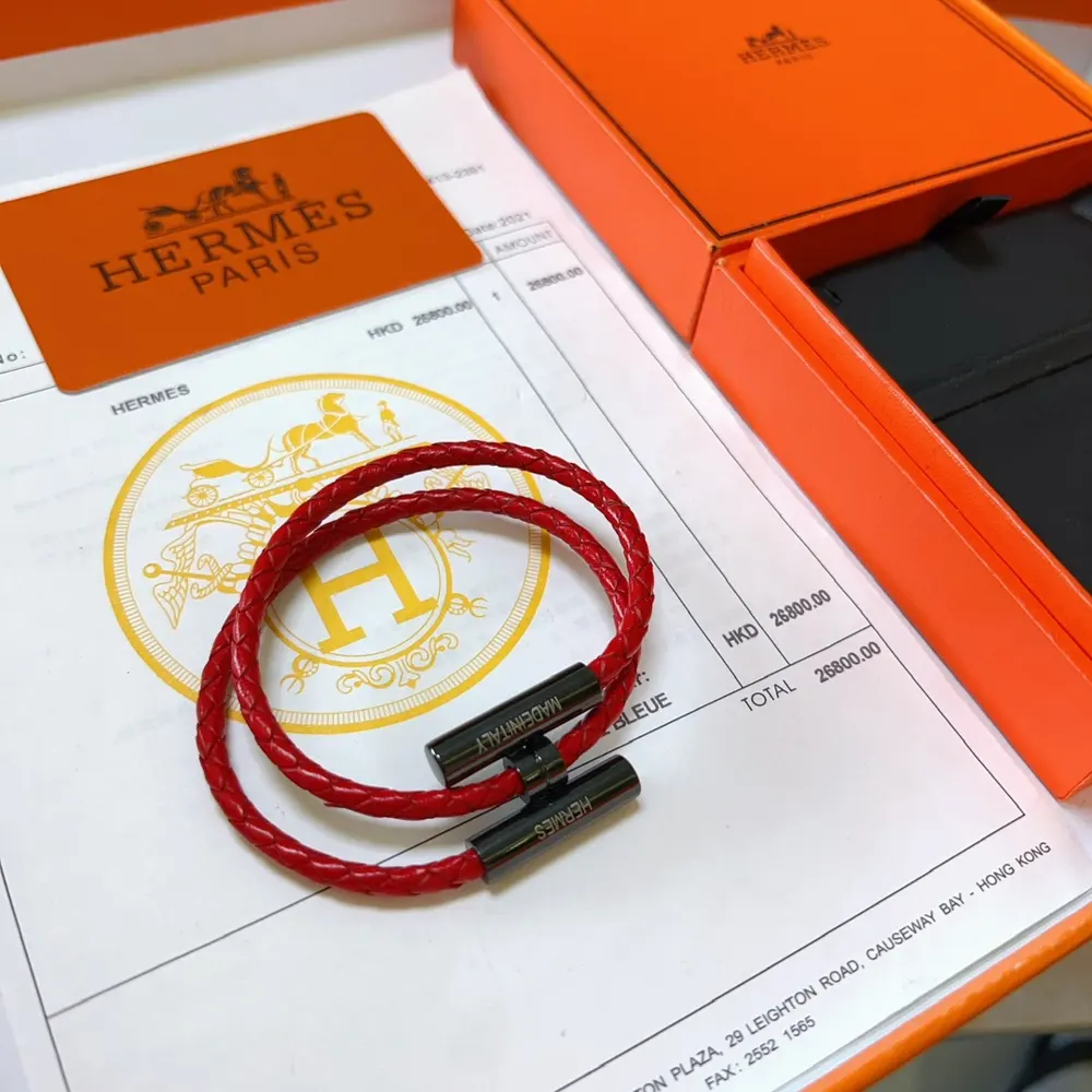 New Hermes bracelet braided bracelet thickened version gold version. High-end precision