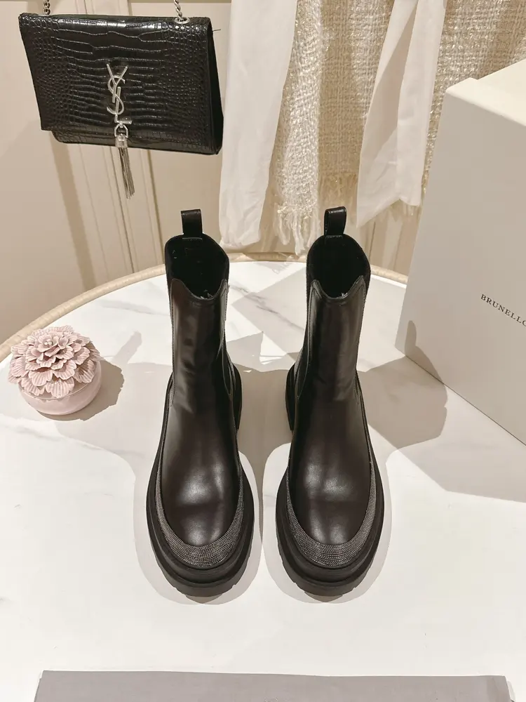 Brunello Cucinelli Ankle Boots The classic inspiration from loafers defines the modern