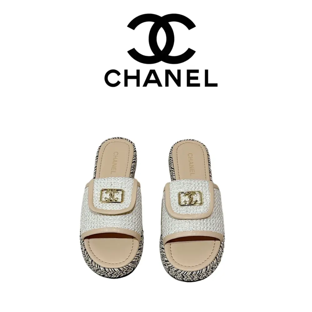 Chanel bread slippers