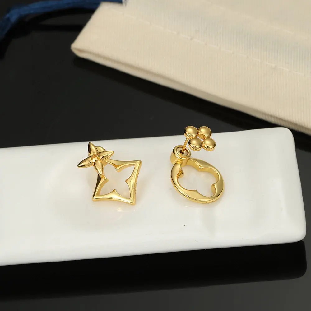 Louis Vuitton letter earrings