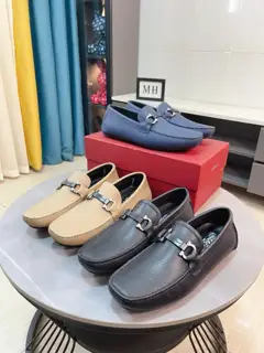 Salvatore Ferragamo loafers. The upper