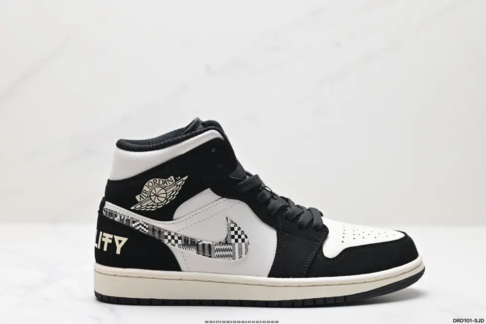 NIKE Air Jordan 1 Retro Mid AJ1 Jordan Generation Mid-top Classic Retro Culture Leisure 852542-010