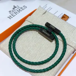 New Hermes bracelet braided bracelet thickened platinum version. High-end precision version