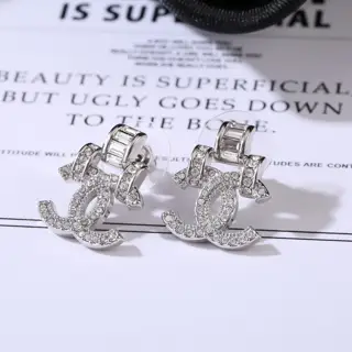 Chanel rhinestone earrings