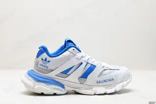 Adidas originals x Balenciaga Track Forum round toe lace-up non-slip low-top dad shoes 741106