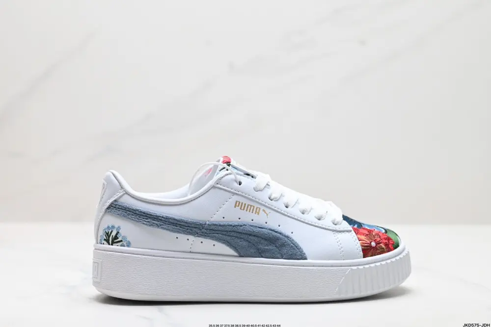 PUMA Suede Platfotm Goid anti-slip wear-resistant PUMA low-top classic versatile casual 366123