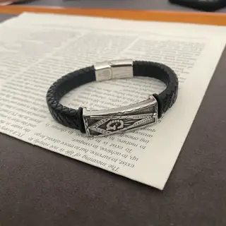 Chrome Hearts Classic Leather Bracelet