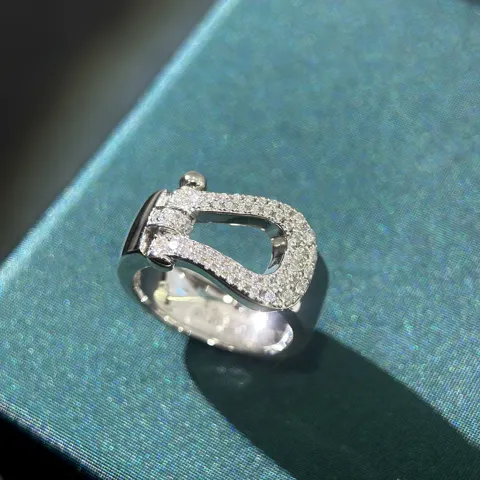 FRED Horseshoe Full Diamond Large Ring