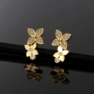 Louis Vuitton letter earrings