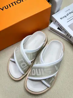 Louis Vuitton embossed slippers are now available