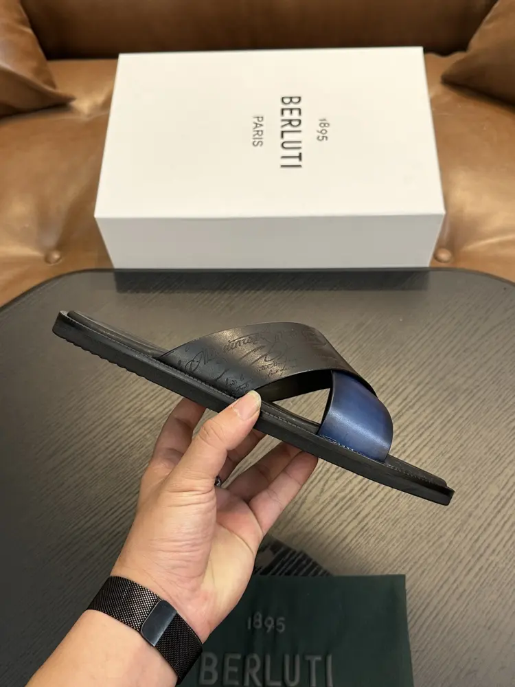 Berluti fashion slippers high gloss version Italy imported calfskin