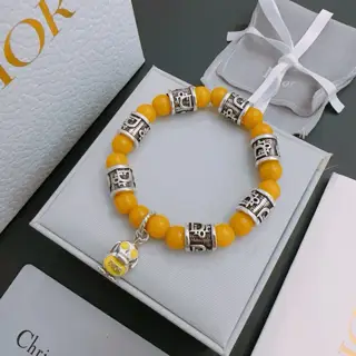 DIOR Multi-element agate Thai silver style bracelet