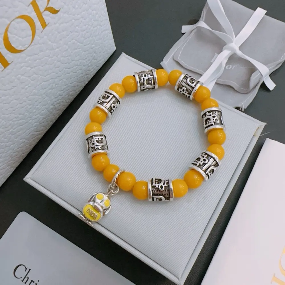 DIOR Multi-element agate Thai silver style bracelet