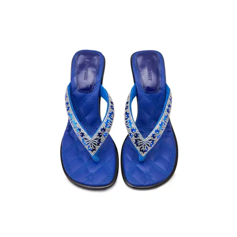 Burberry new high-heeled slippers (heel height 10 cm)
