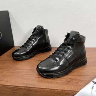 Prada lace-up high-top sneakers