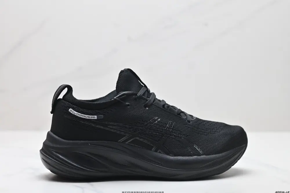 ASICS GEL-NIMBUS 26 stable running shoes have a double-layer jacquard mesh design on the 1011B794-021