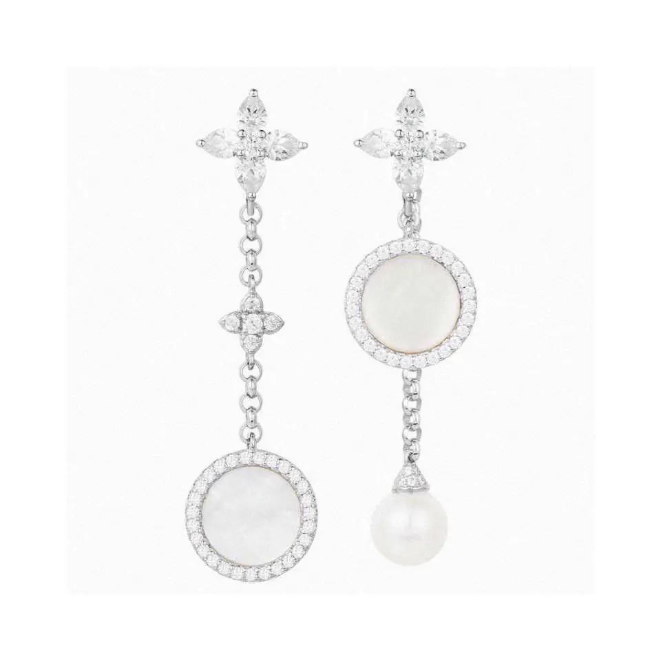 APM Monaco white mother-of-pearl earrings