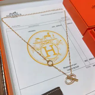 HERMES Necklace Pig Nose Necklace Series Jewelry Imported Customization. High-end Chain