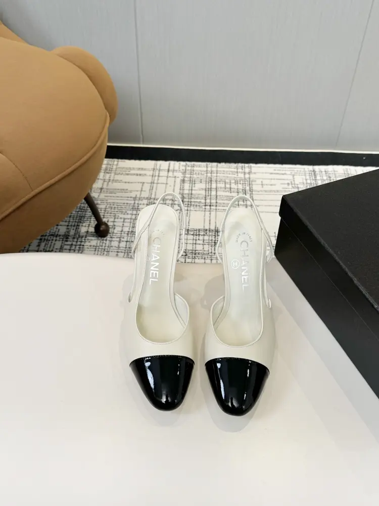 Chanel classic slingback high-heeled sandals