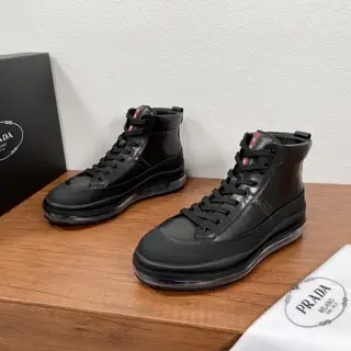 Prada men’s high-top air cushion lace-up sneakers shipped