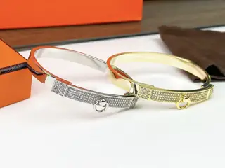Hermes Classic Kelly half diamond bracelet Diamond bracelet