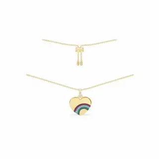 Apm monaco rainbow heart necklace