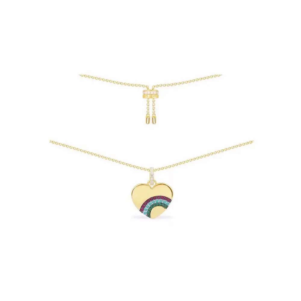 Apm monaco rainbow heart necklace