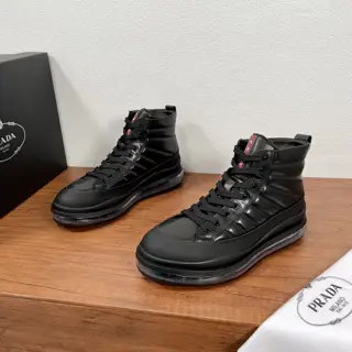 Prada high-top air-cushioned lace-up sneakers shipped