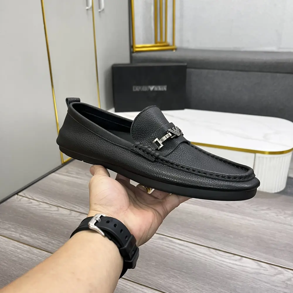 Armani men’s shoes original replica High-end men’s casual loafers/ driving shoes