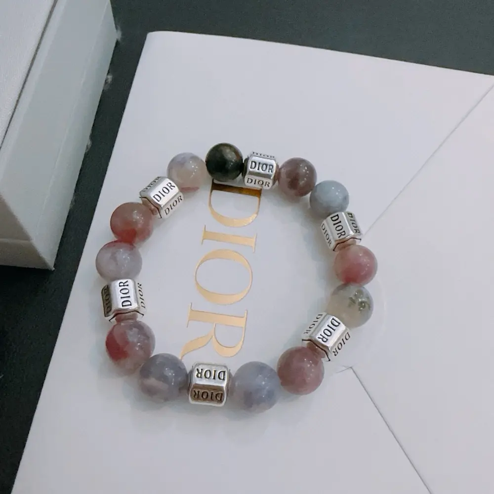 Counter crafted version DIOR multi-element agate Thai silver style bracelet same as